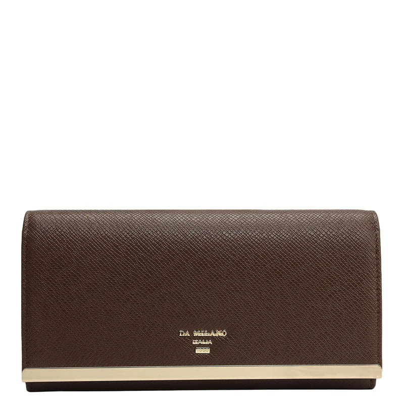 Da Milano Franzy Leather Ladies Wallet - Walnut
